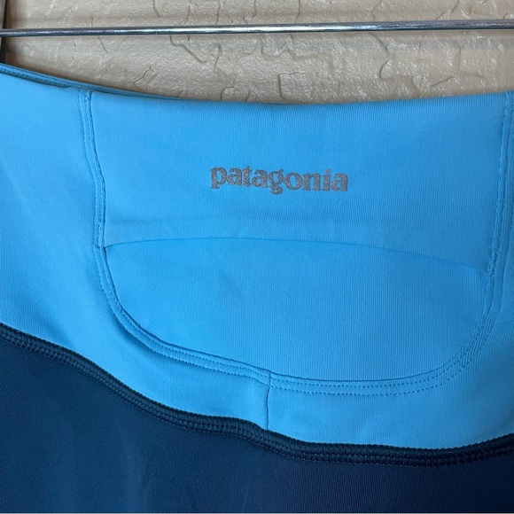 Patagonia Navy Light Blue Tennis Golf Skirt Skort Built In Shorts Size Large - Picture 4 of 7